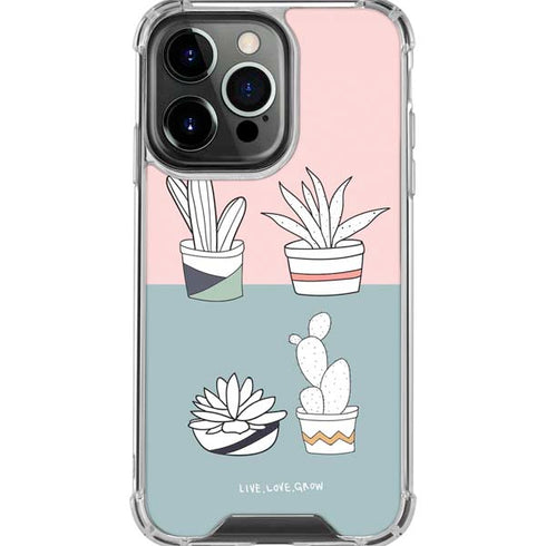 Succulent Sketch iPhone 16 Pro Max Clear Case