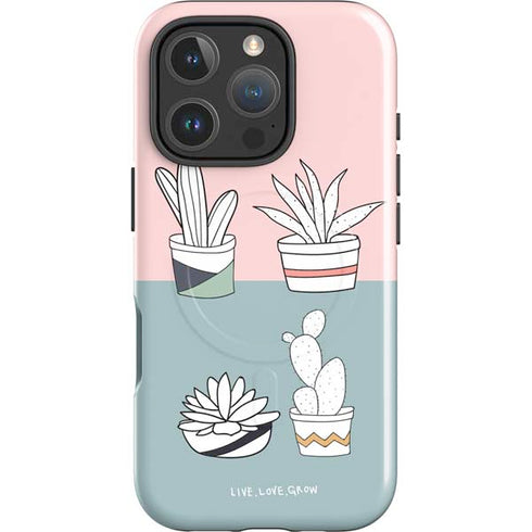 Succulent Sketch iPhone 16 Pro Max Magsafe Impact Case