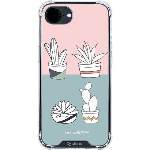 Succulent Sketch iPhone 16e Clear Case