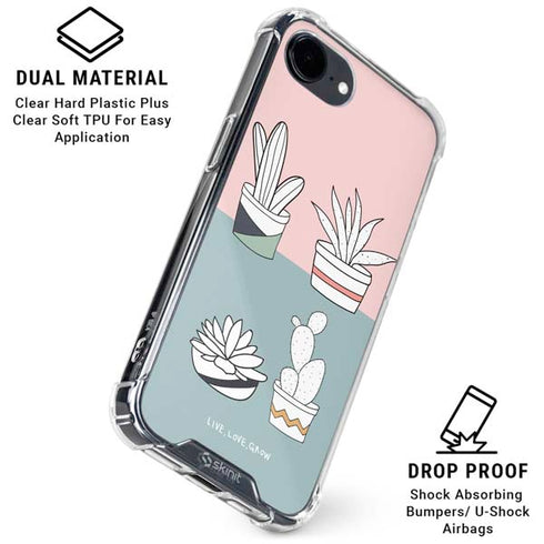 Succulent Sketch iPhone 16e Clear Case