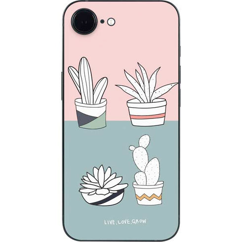 Succulent Sketch iPhone 16e Skin