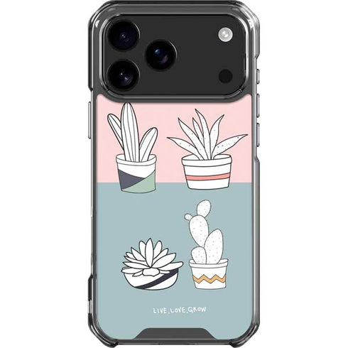 Succulent Sketch iPhone 18 Pro Max Clear Case