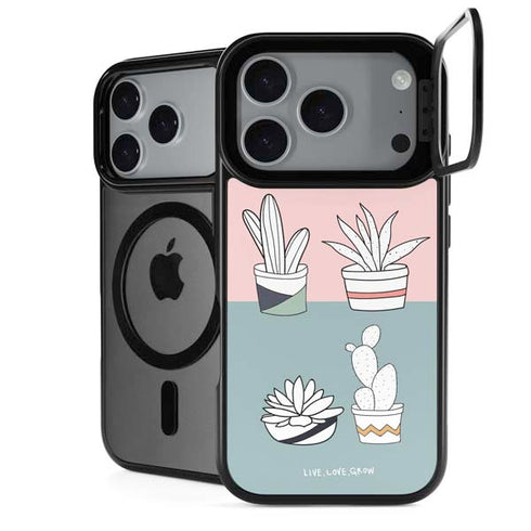 Succulent Sketch iPhone 18 Pro Max Kickstand Case