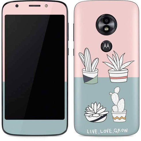 Succulent Sketch Moto E5 Play Skin