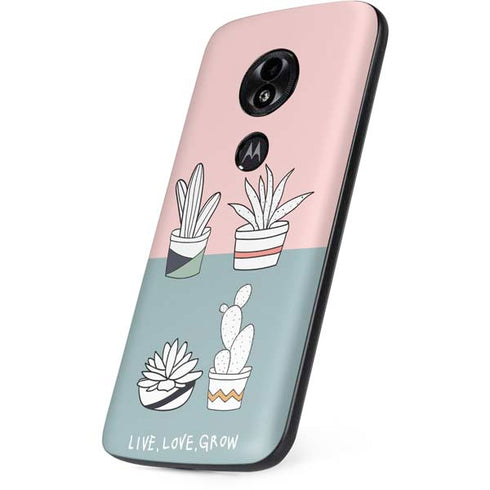 Succulent Sketch Moto E5 Play Skin