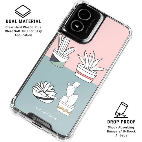 Succulent Sketch Moto G Power 5G (2024) Clear Case