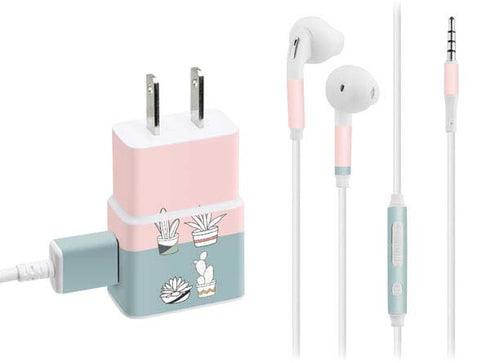 Succulent Sketch Phone Charger Skin