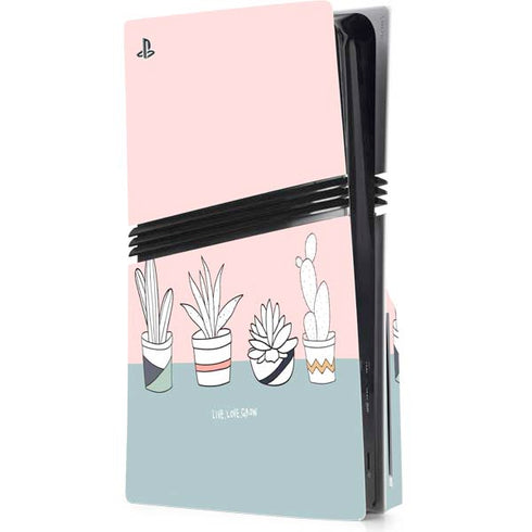 Succulent Sketch PS5 Pro Disk Console Skin