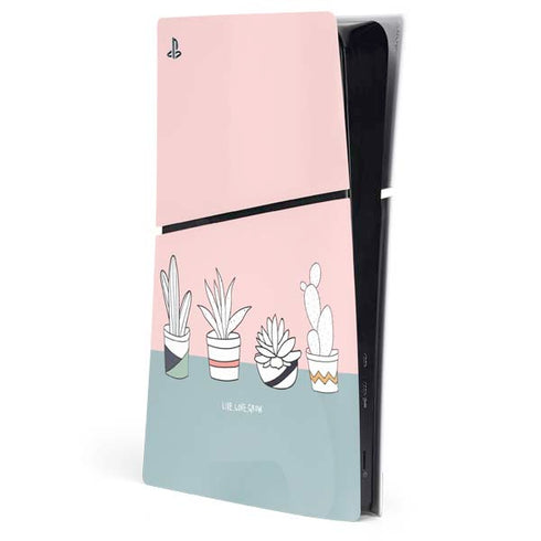 Succulent Sketch PS5 Slim Digital Edition Console Skin