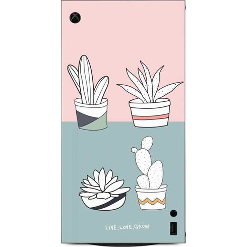 Succulent Sketch XBox Series X Digital Edition Console Skin