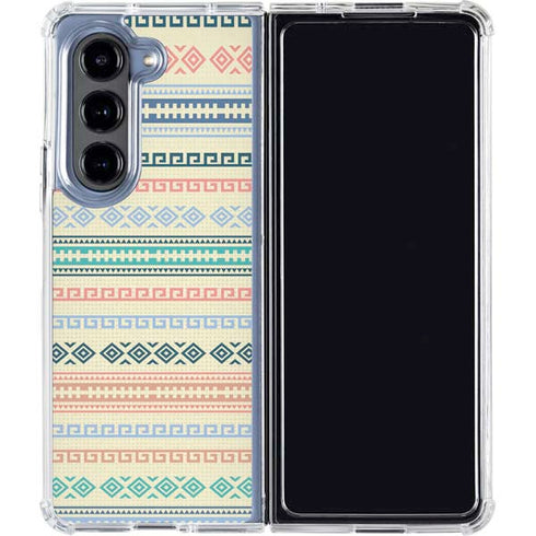 Summer Pattern Galaxy Z Fold5 5G Clear Case