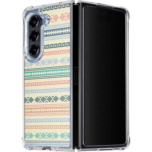 Summer Pattern Galaxy Z Fold5 5G Clear Case