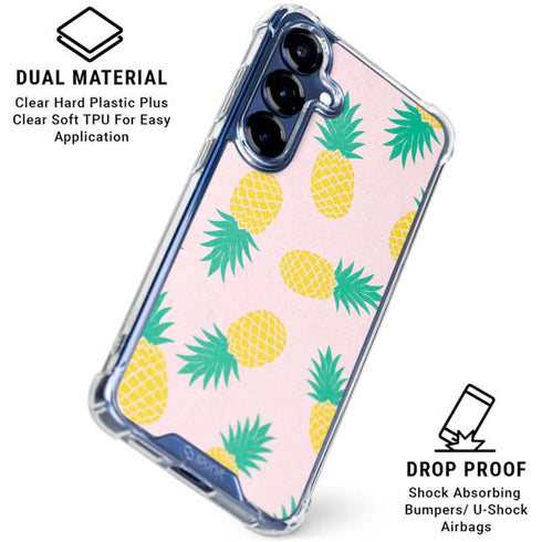 Summer Pineapples Galaxy S25 Plus Clear Case