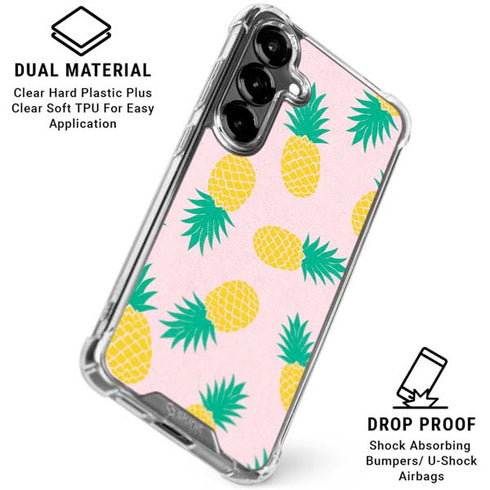 Summer Pineapples Galaxy S26 Clear Case