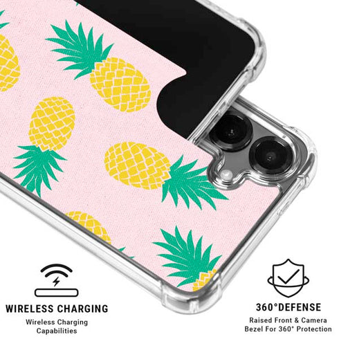 Summer Pineapples Galaxy S26 Plus Clear Case