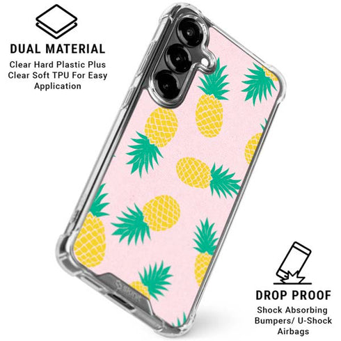 Summer Pineapples Galaxy S26 Plus Clear Case
