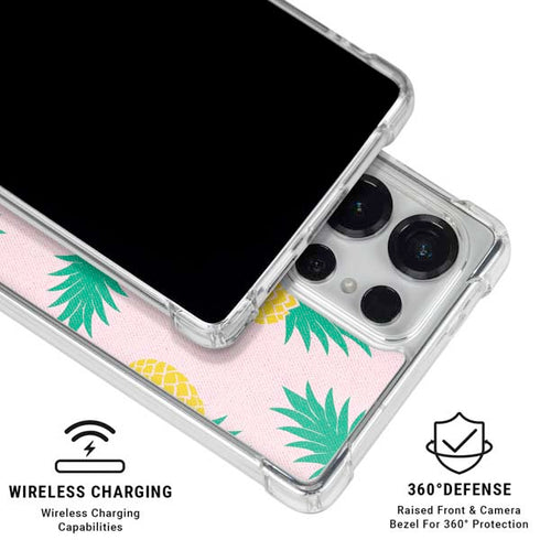 Summer Pineapples Galaxy S26 Ultra Clear Case