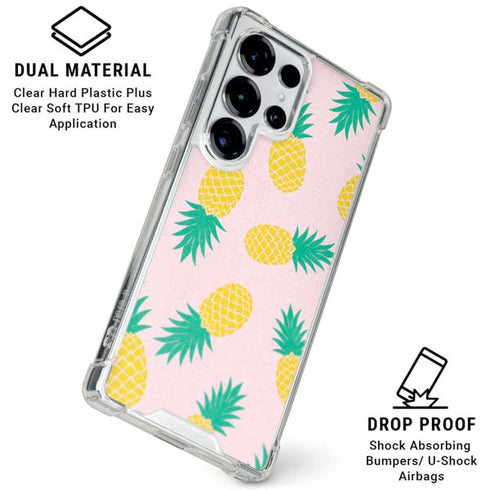 Summer Pineapples Galaxy S26 Ultra Clear Case