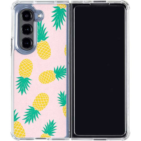 Summer Pineapples Galaxy Z Fold5 5G Clear Case