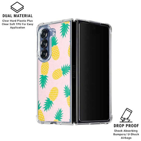 Summer Pineapples Galaxy Z Fold6 Clear Case