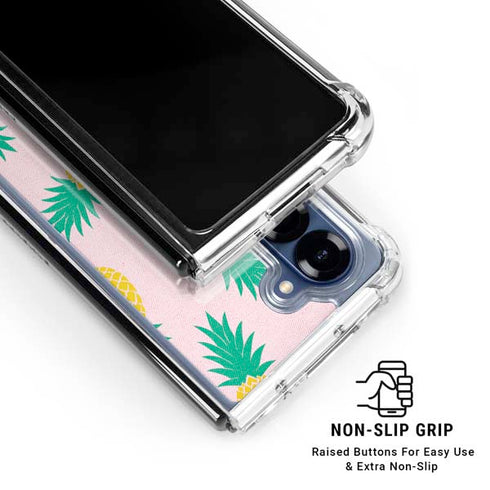 Summer Pineapples Galaxy Z Fold6 Clear Case