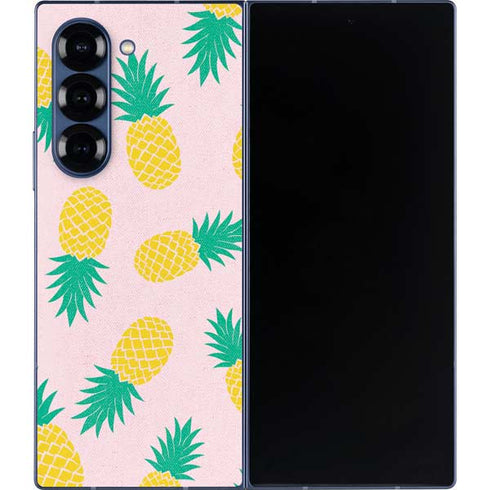 Summer Pineapples Galaxy Z Fold6 Skin