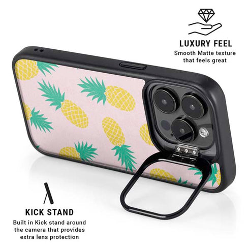 Summer Pineapples iPhone 14 Pro Max Kickstand Case