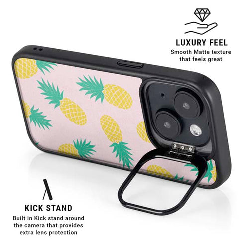Summer Pineapples iPhone 15 Kickstand Case