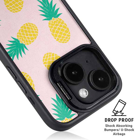 Summer Pineapples iPhone 15 Kickstand Case