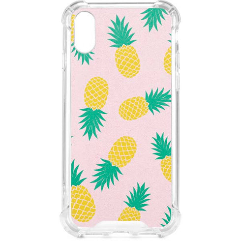 Summer Pineapples iPhone XS Clear Case