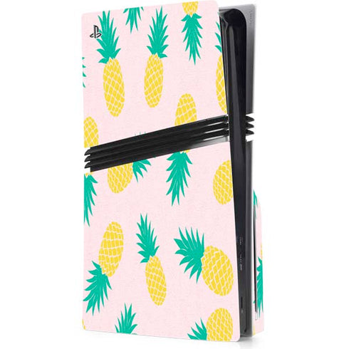 Summer Pineapples PS5 Pro Disk Console Skin