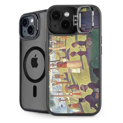 Georges Seurat Sunday Afternoon on the Island of La Grande Jatte iPhone 15 Plus Kickstand Case