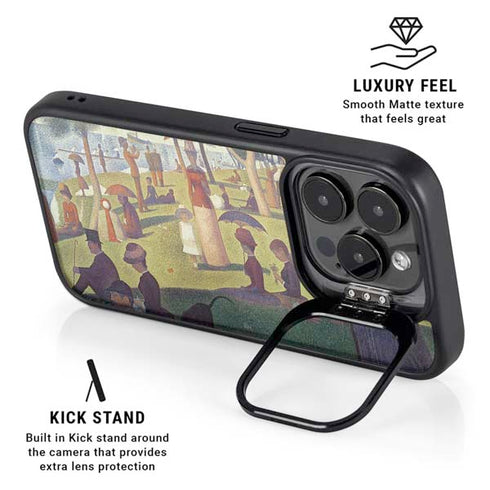 Georges Seurat Sunday Afternoon on the Island of La Grande Jatte iPhone 15 Pro Kickstand Case