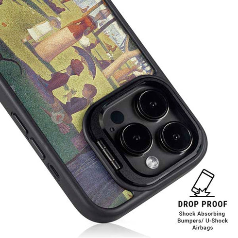 Georges Seurat Sunday Afternoon on the Island of La Grande Jatte iPhone 15 Pro Kickstand Case