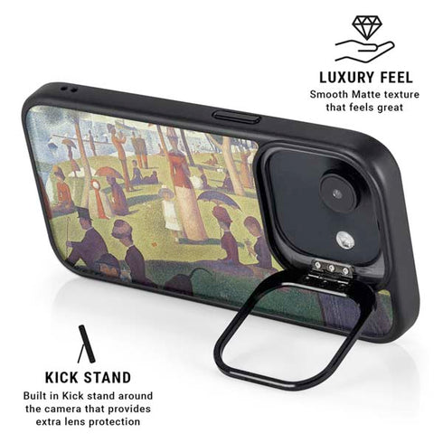 Georges Seurat Sunday Afternoon on the Island of La Grande Jatte iPhone 16e Kickstand Case