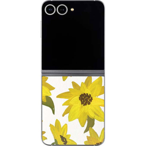 Sunflower Acrylic by Cat Coq Galaxy Z Flip6 Skin
