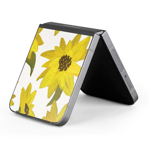 Sunflower Acrylic by Cat Coq Galaxy Z Flip6 Skin