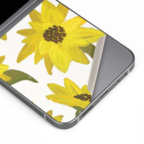 Sunflower Acrylic by Cat Coq Galaxy Z Flip6 Skin
