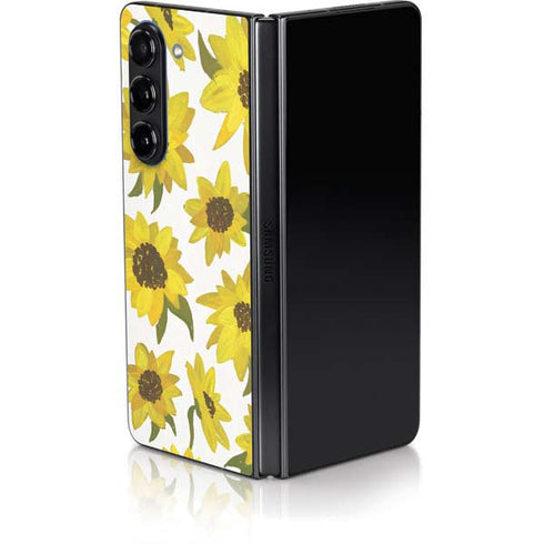 Sunflower Acrylic by Cat Coq Galaxy Z Fold5 5G Skin