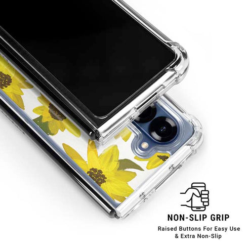 Sunflower Acrylic by Cat Coq Galaxy Z Fold6 Clear Case