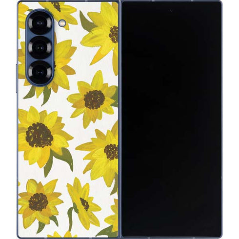 Sunflower Acrylic by Cat Coq Galaxy Z Fold6 Skin