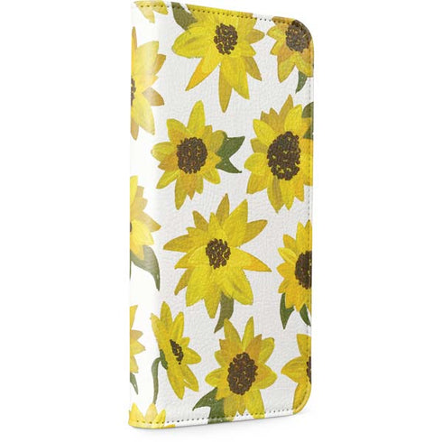 Sunflower Acrylic by Cat Coq iPhone 15 Plus Folio Case