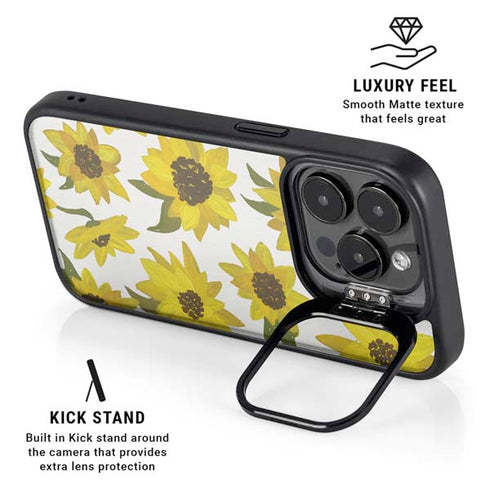 Sunflower Acrylic by Cat Coq iPhone 15 Pro Kickstand Case