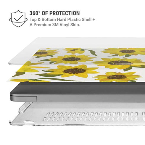 Sunflower Acrylic by Cat Coq MacBook Pro 14in (2021-24) Case plus Skin