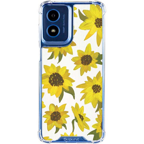 Sunflower Acrylic by Cat Coq Moto G Play 4G (2024) Clear Case