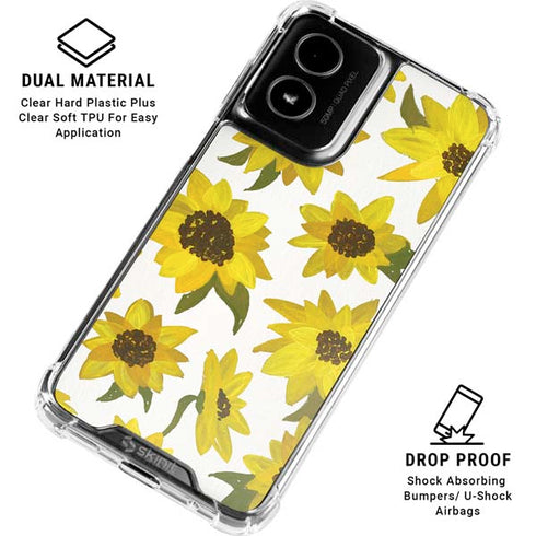 Sunflower Acrylic by Cat Coq Moto G Power 5G (2024) Clear Case
