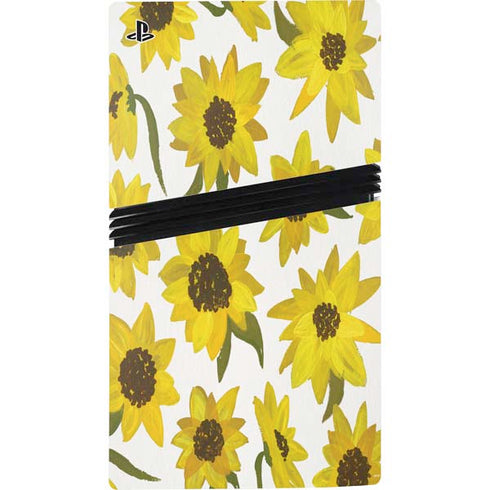 Sunflower Acrylic by Cat Coq PS5 Pro Disk Bundle Skin