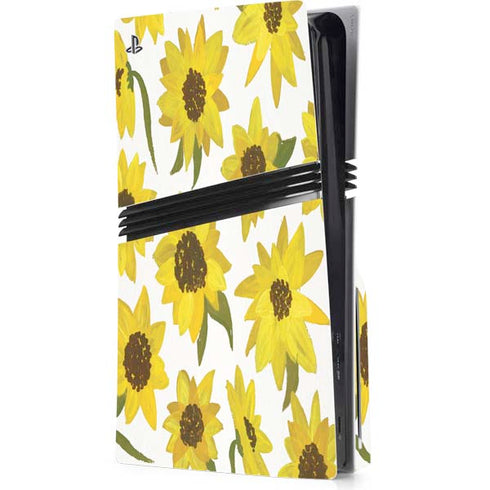 Sunflower Acrylic by Cat Coq PS5 Pro Disk Console Skin