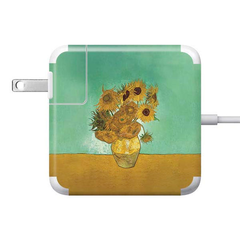 Sunflowers 1888 by Van Gogh 85W Power Adapter (15 and 17 inch MacBook Pro Charger) Skin