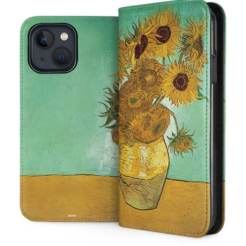 Sunflowers 1888 by Van Gogh iPhone 15 Plus Folio Case